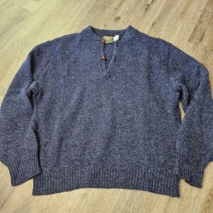 Vintage Woolen Mills Sweater Mens XL Wool Made In USA Blue
